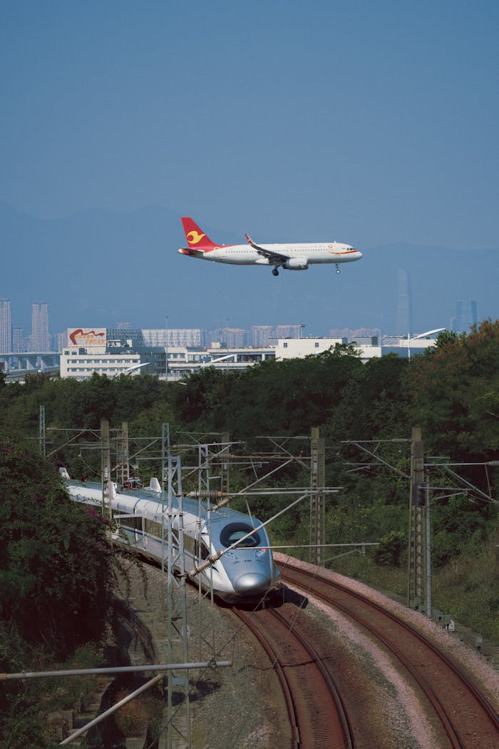 Free stock photo of air planes, arriving train